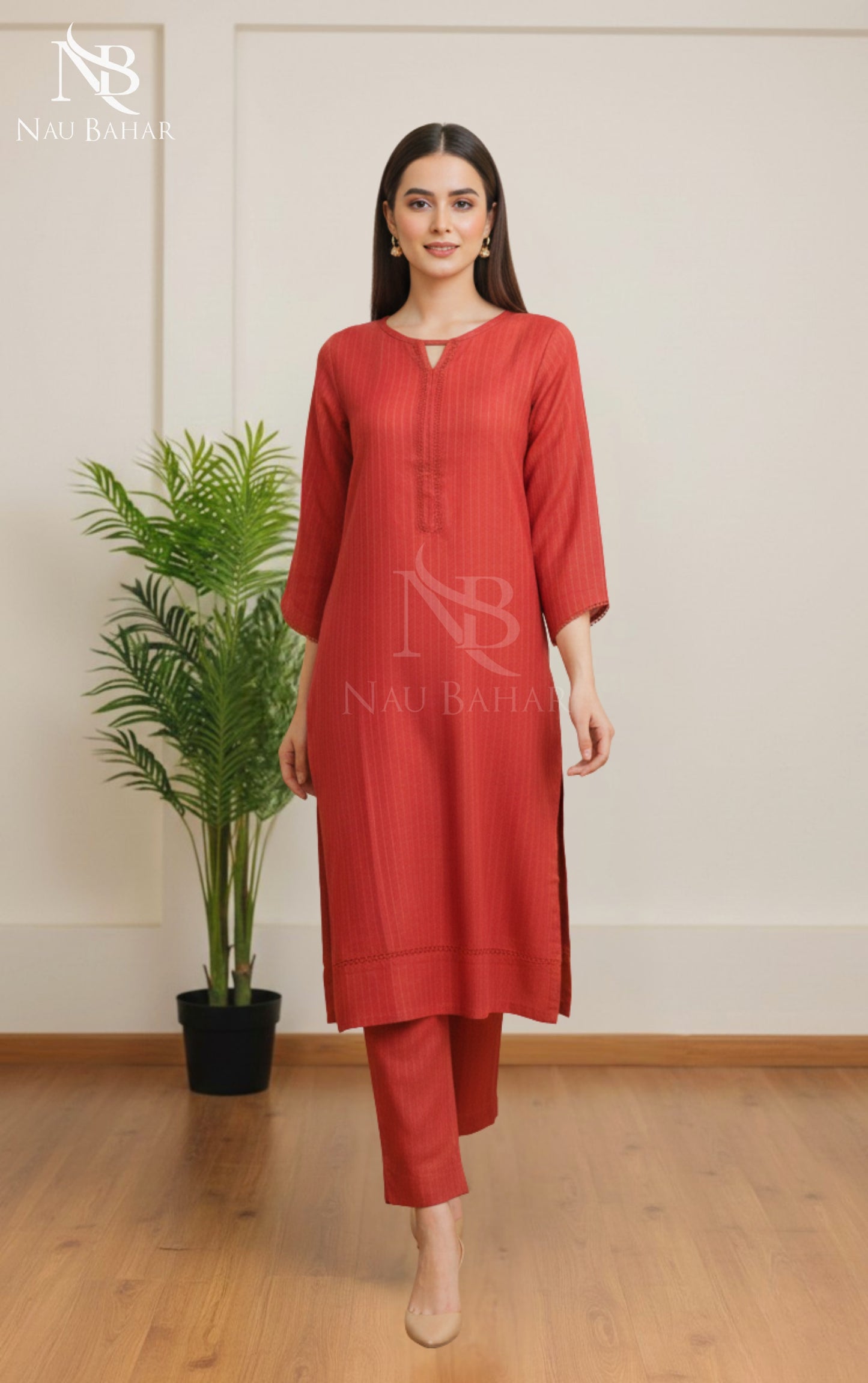 Zari by Naubahar Stiched Khaddar Solid 2 Piece - Winter Collection