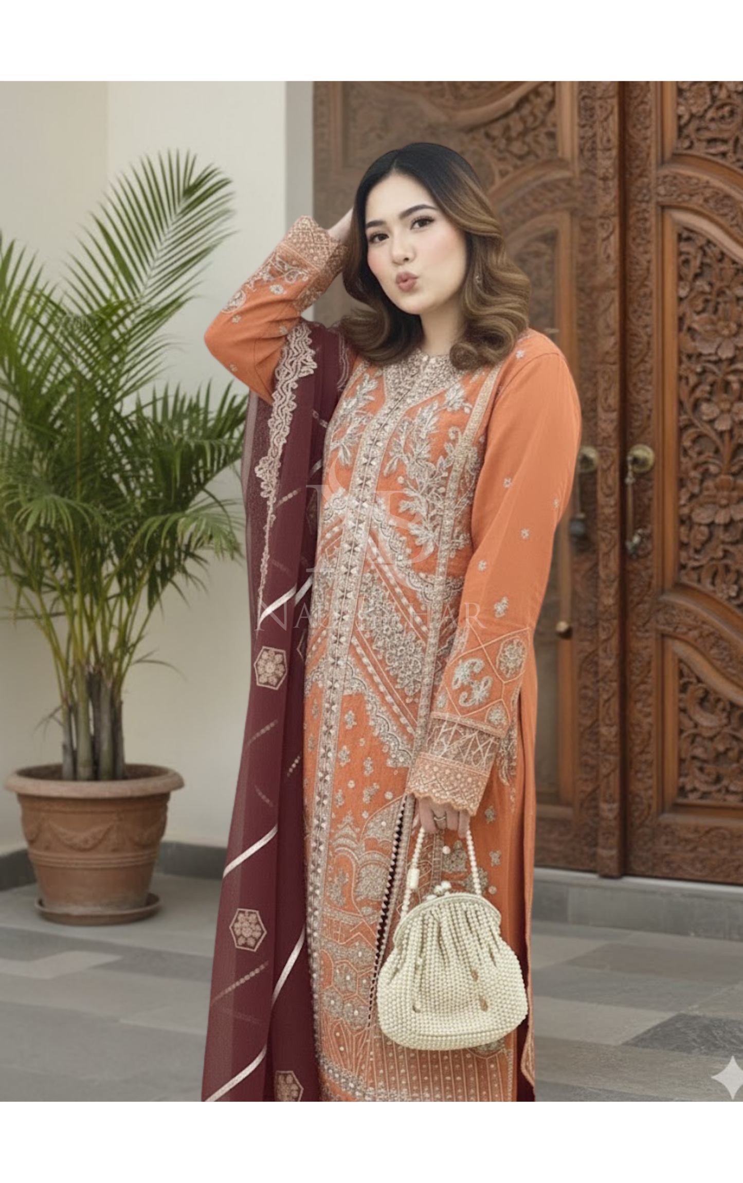 NB-15 Festive Formal Vol 2 Embroidered Organza Stitched 3 Piece Suit