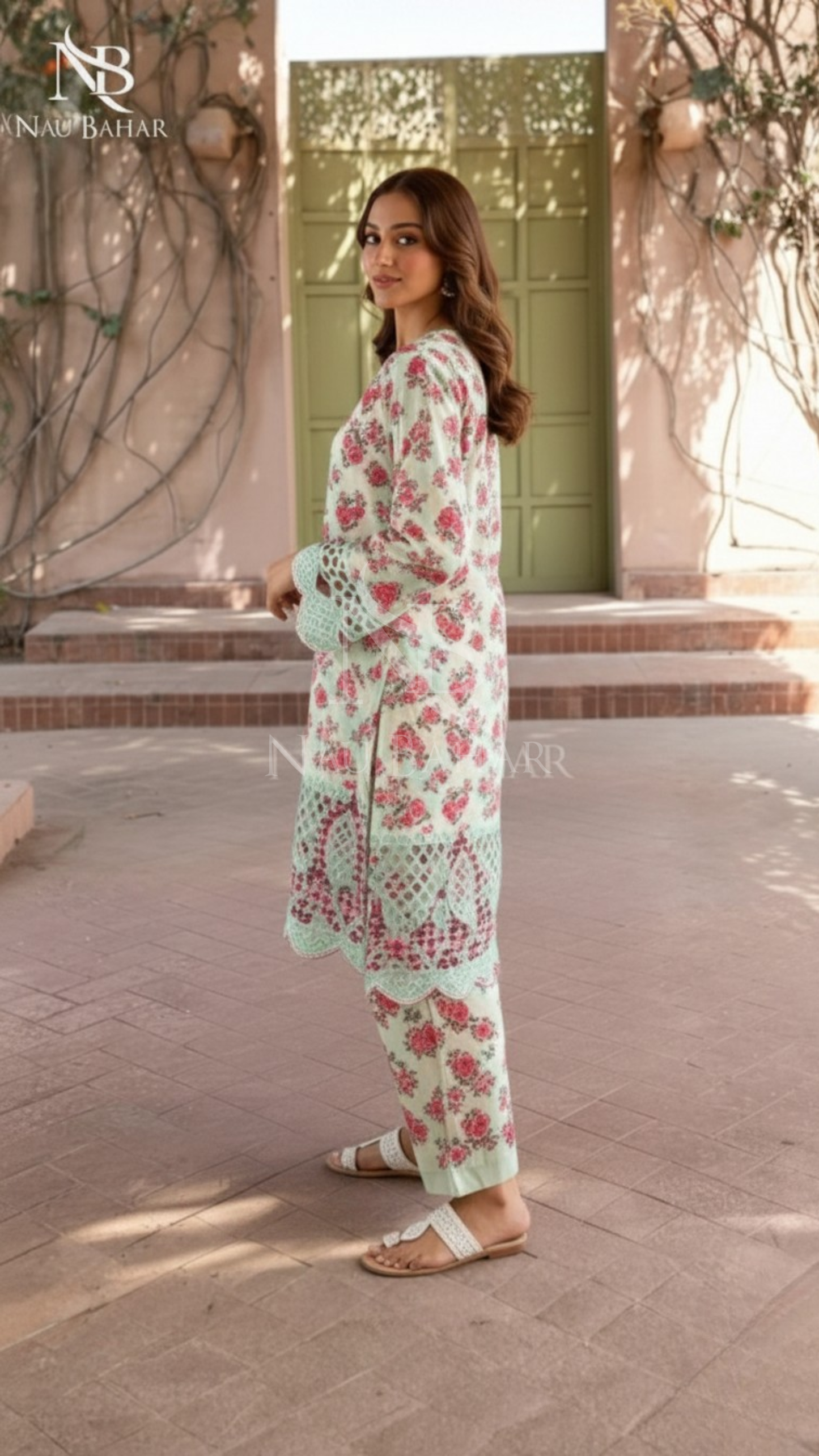 Vol-2 Khaddar Co Ords by Naubahar Embroidered Printed Khaddar 2 Piece - Winter Collection