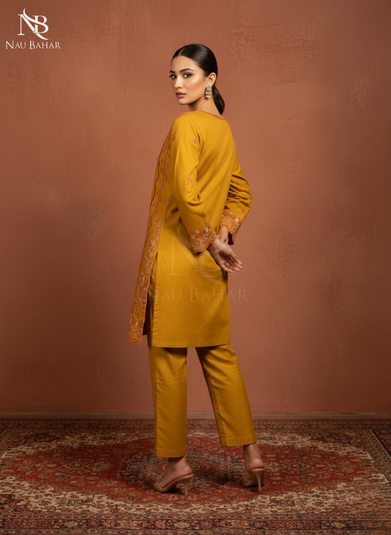 ZB03 Embroidered Lawn 2 Piece Co-Ords Set