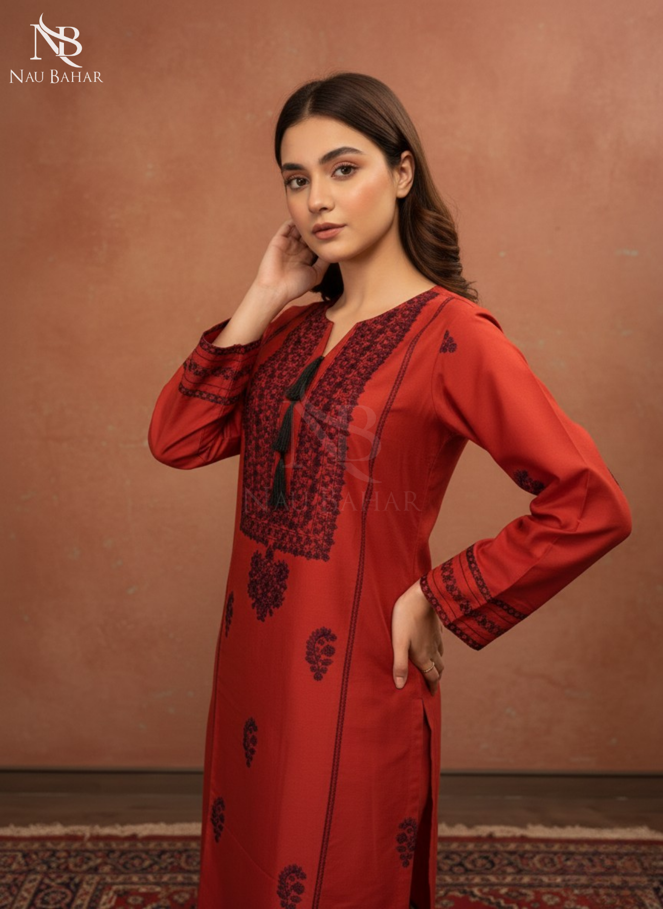 UG27 Embroidered Lawn 2 Piece Co-Ords Set