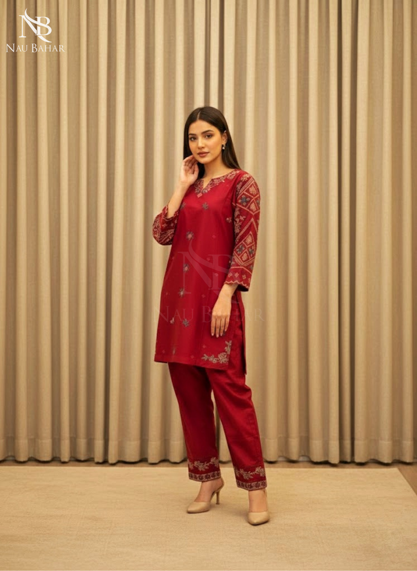 UG21 Embroidered Lawn 2 Piece Co-Ords Set