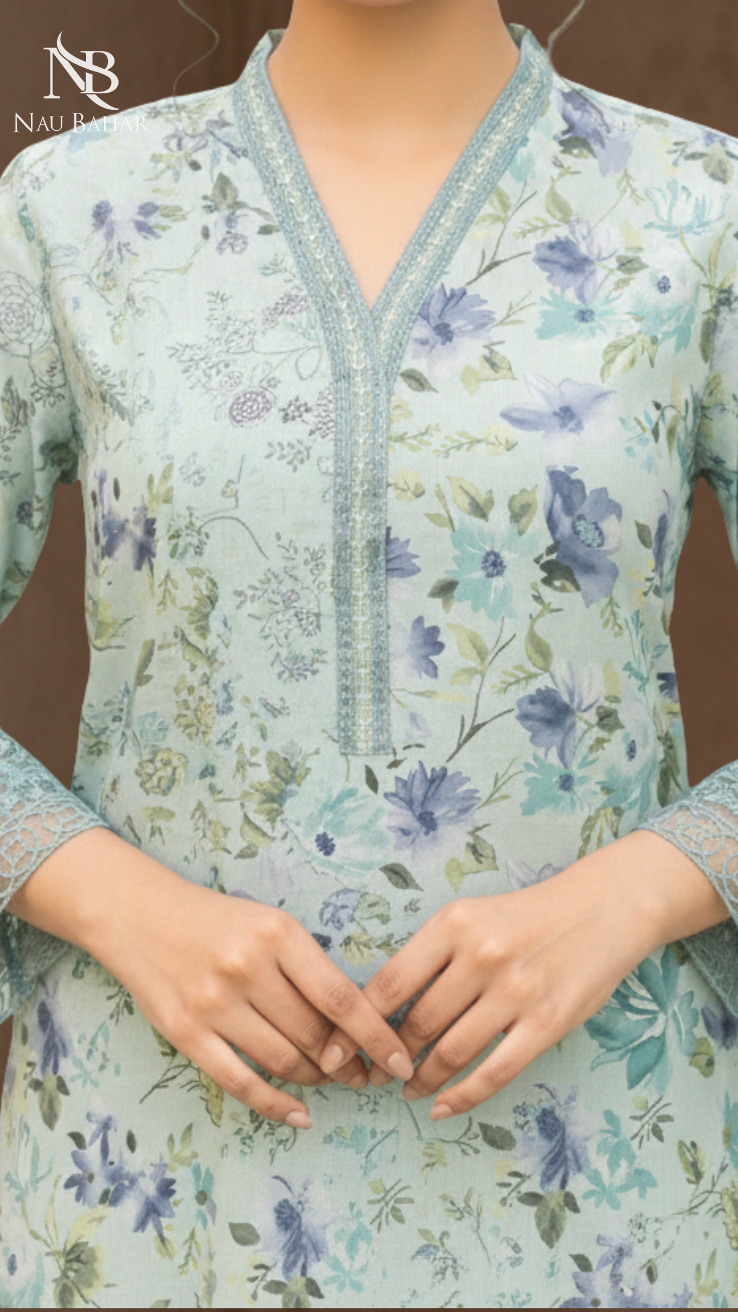 Vol-1 Khaddar Co Ords by Naubahar Embroidered Printed Khaddar 2 Piece - Winter Collection