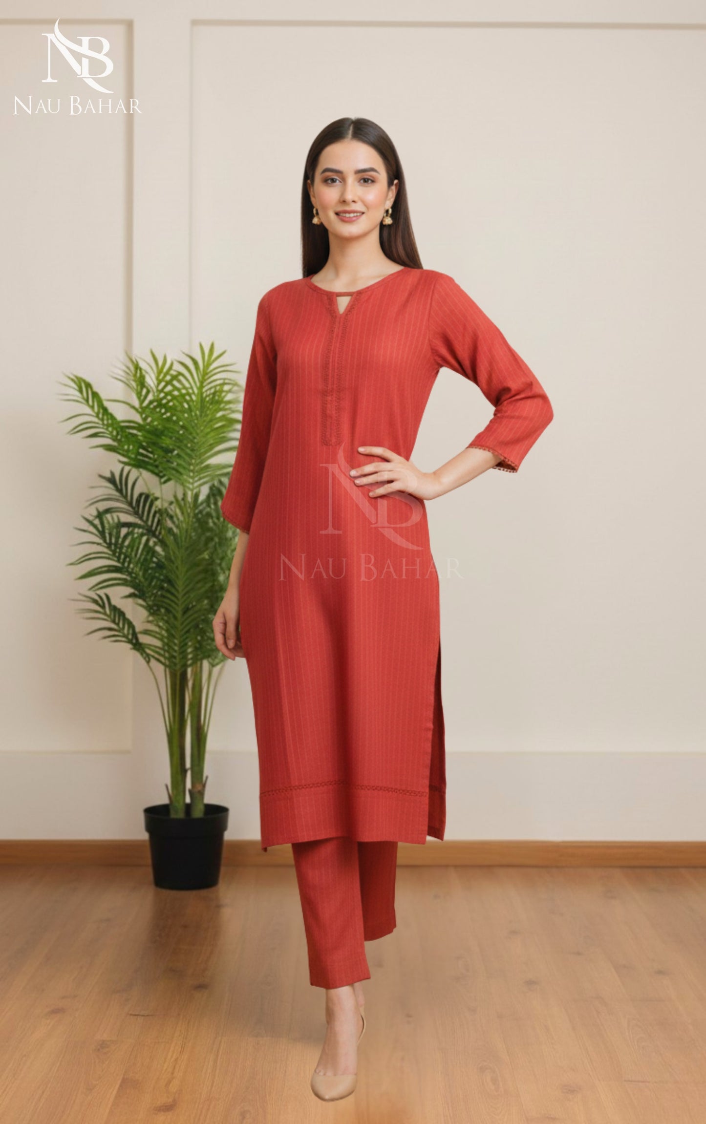 Zari by Naubahar Stiched Khaddar Solid 2 Piece - Winter Collection