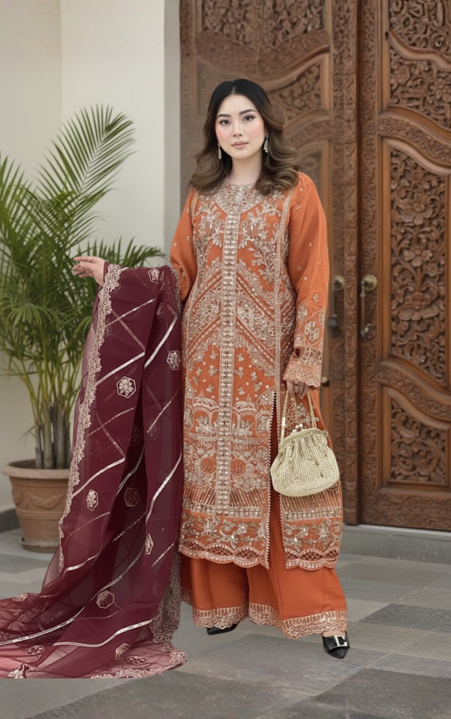 NB-15 Festive Formal Vol 2 Embroidered Organza Stitched 3 Piece Suit