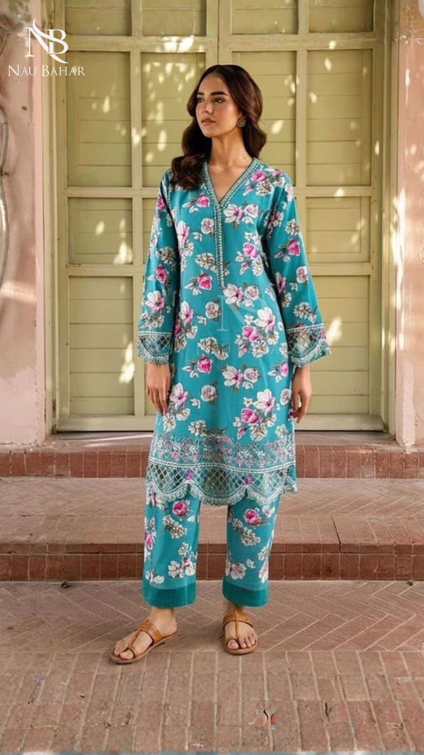 Vol-2 Khaddar Co Ords by Naubahar Embroidered Printed Khaddar 2 Piece - Winter Collection