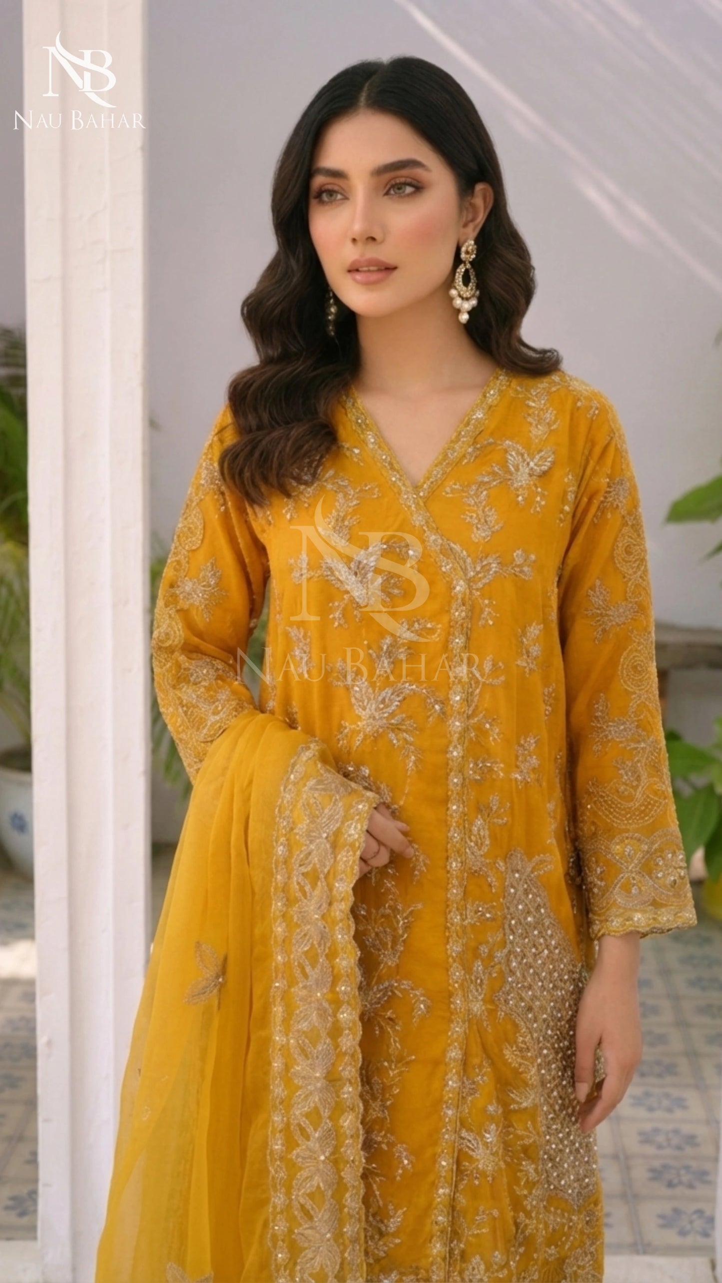 NB-154 Festive Formal Vol 3 Embroidered Organza Stitched 3 Piece Suit