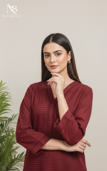Zari by Naubahar Stiched Khaddar Solid 2 Piece - Winter Collection