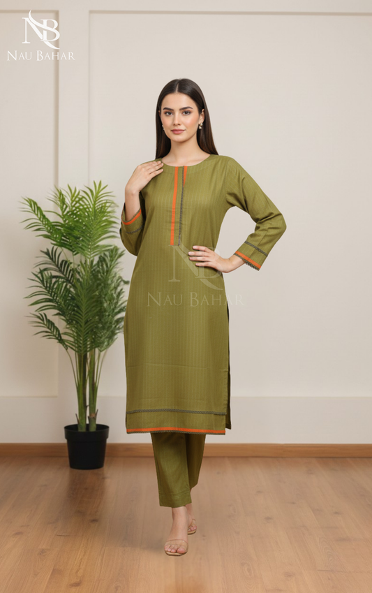 Zari by Naubahar Stiched Khaddar Solid 2 Piece - Winter Collection