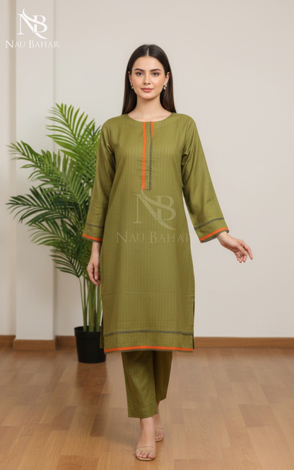 Zari by Naubahar Stiched Khaddar Solid 2 Piece - Winter Collection