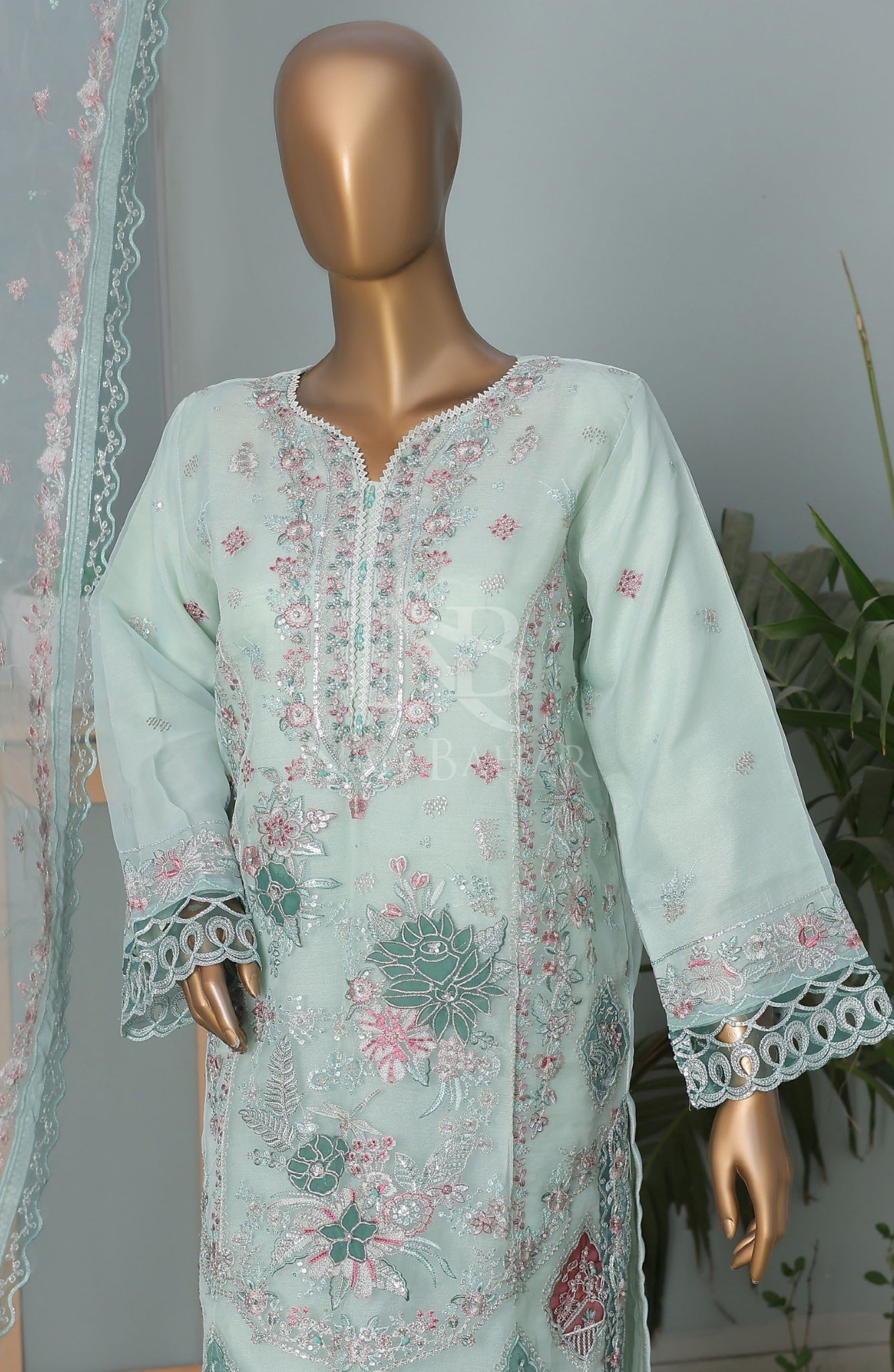 NB-19 Festive Formal Vol 2 Embroidered Organza Stitched 3 Piece Suit