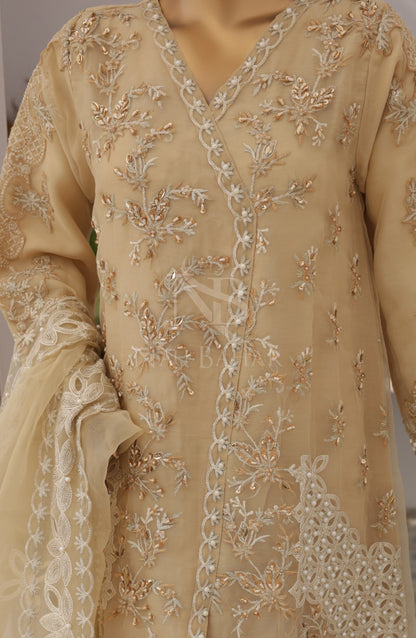 NB-154 Festive Formal Vol 4 Embroidered Organza Stitched 3 Piece Suit