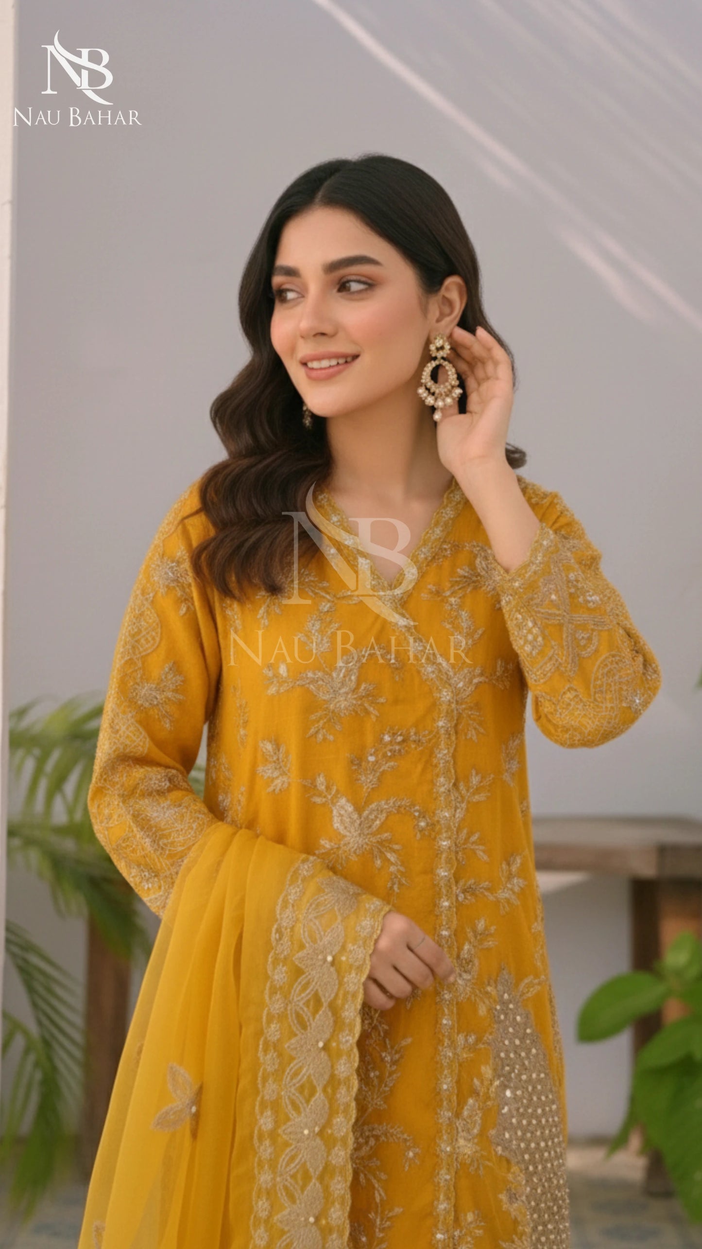 NB-154 Festive Formal Vol 3 Embroidered Organza Stitched 3 Piece Suit