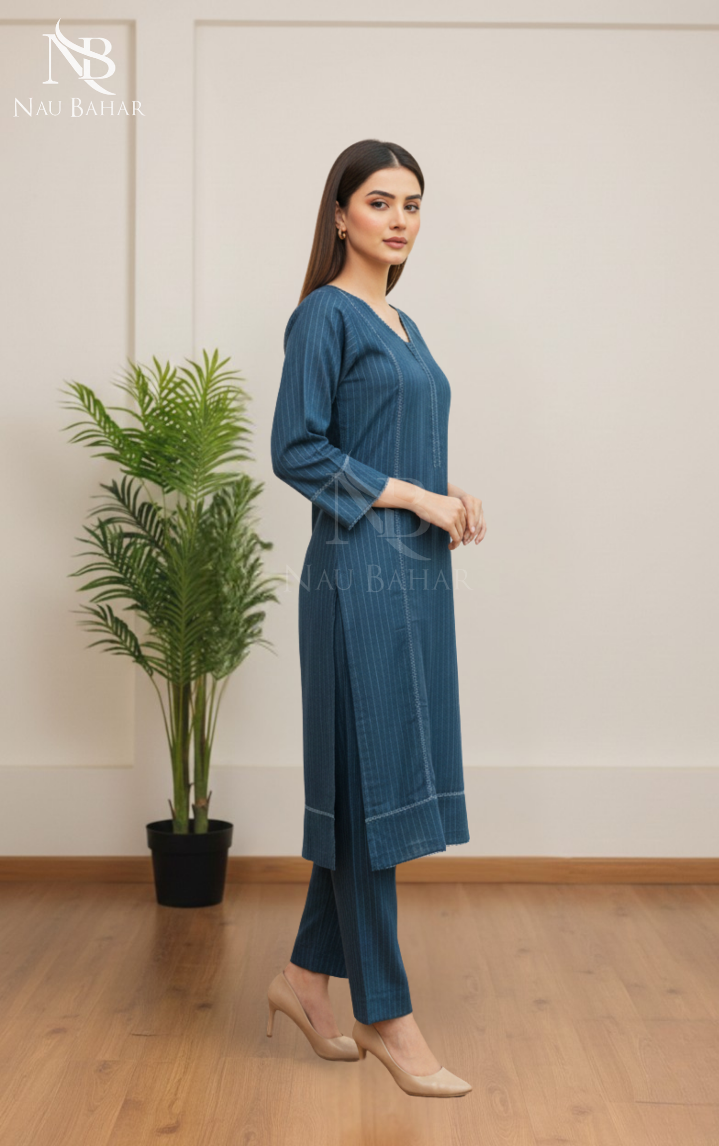 Zari by Naubahar Stiched Khaddar Solid 2 Piece - Winter Collection
