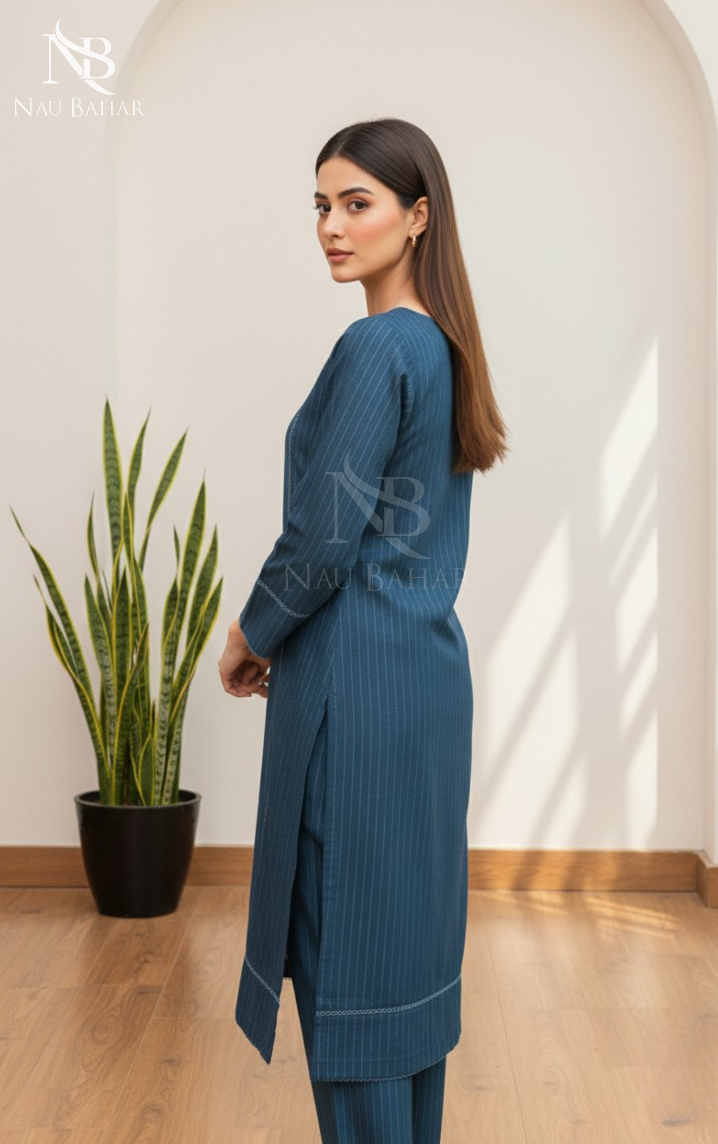 Zari by Naubahar Stiched Khaddar Solid 2 Piece - Winter Collection