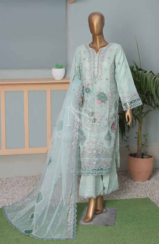 NB-19 Festive Formal Vol 2 Embroidered Organza Stitched 3 Piece Suit
