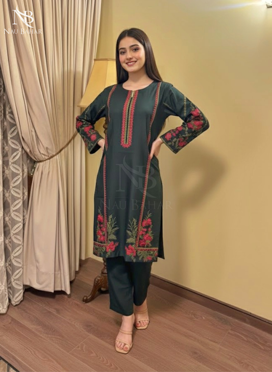 UG24 Embroidered Lawn 2 Piece Co-Ords Set