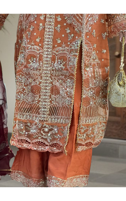 NB-15 Festive Formal Vol 2 Embroidered Organza Stitched 3 Piece Suit
