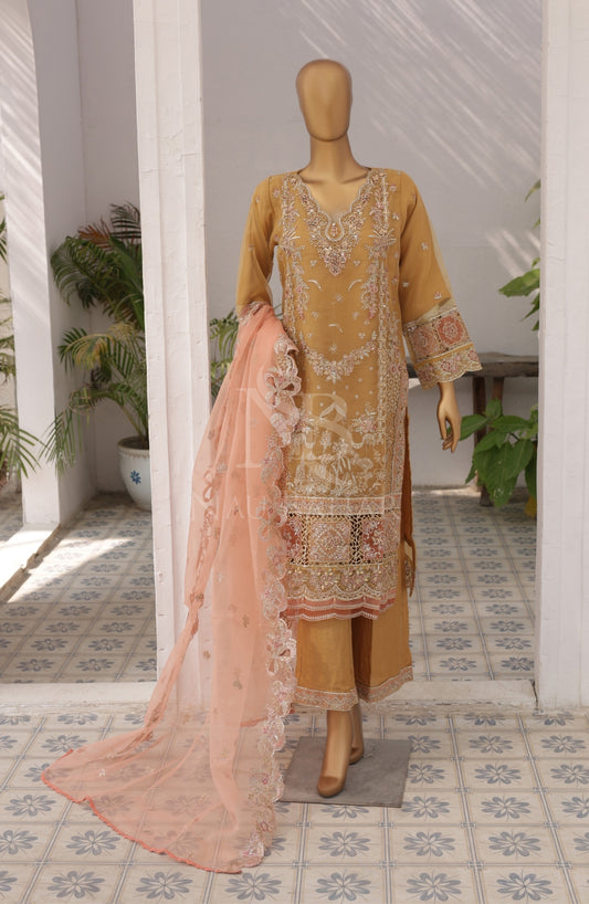 NB-02 Festive Formal Vol 4 Embroidered Organza Stitched 3 Piece Suit