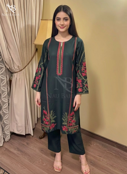 UG24 Embroidered Lawn 2 Piece Co-Ords Set