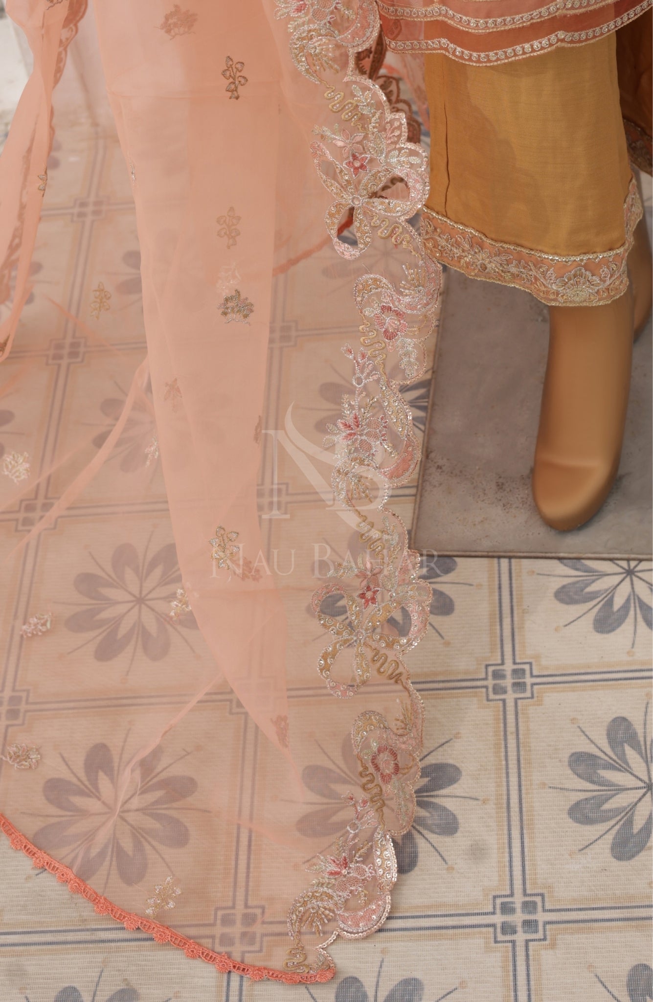 NB-02 Festive Formal Vol 4 Embroidered Organza Stitched 3 Piece Suit