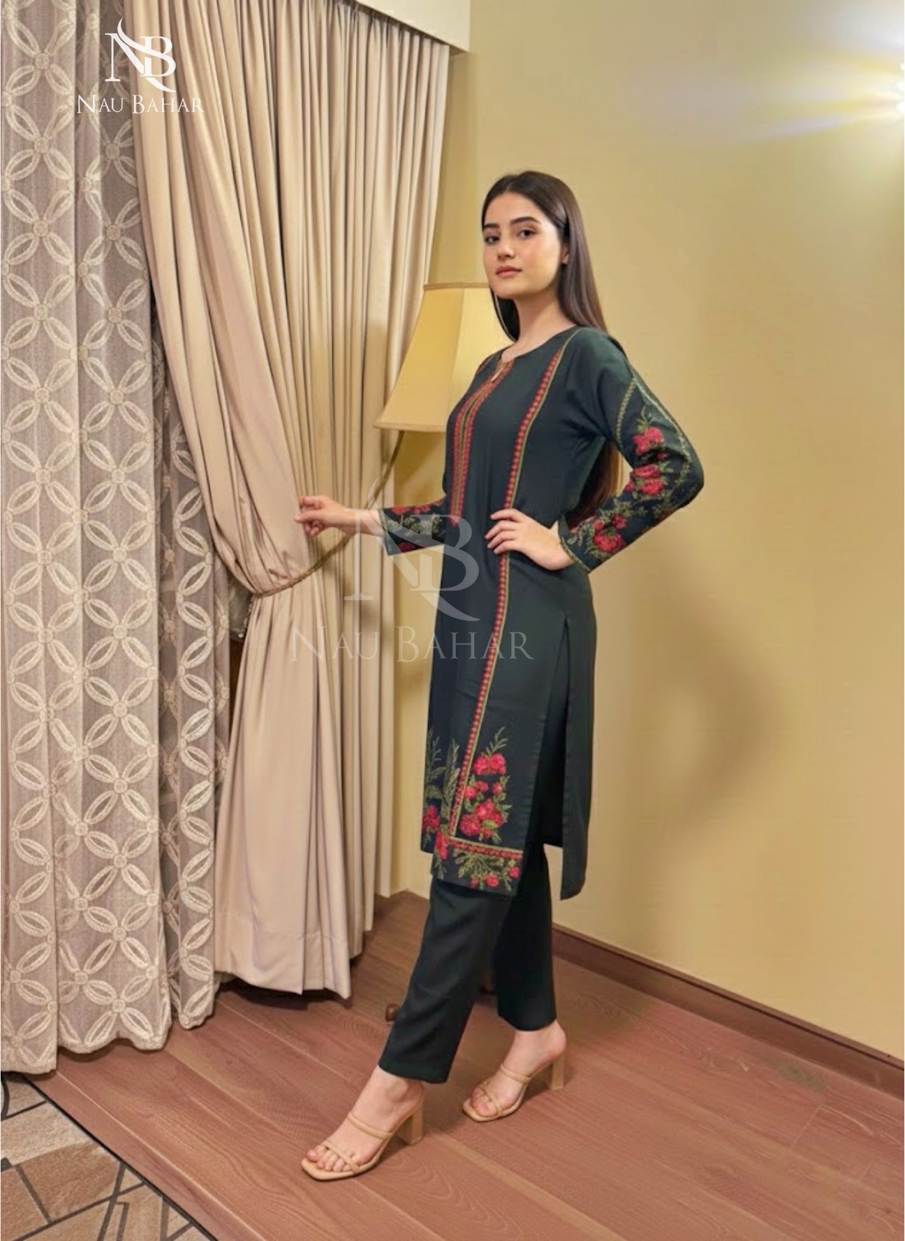 UG24 Embroidered Lawn 2 Piece Co-Ords Set