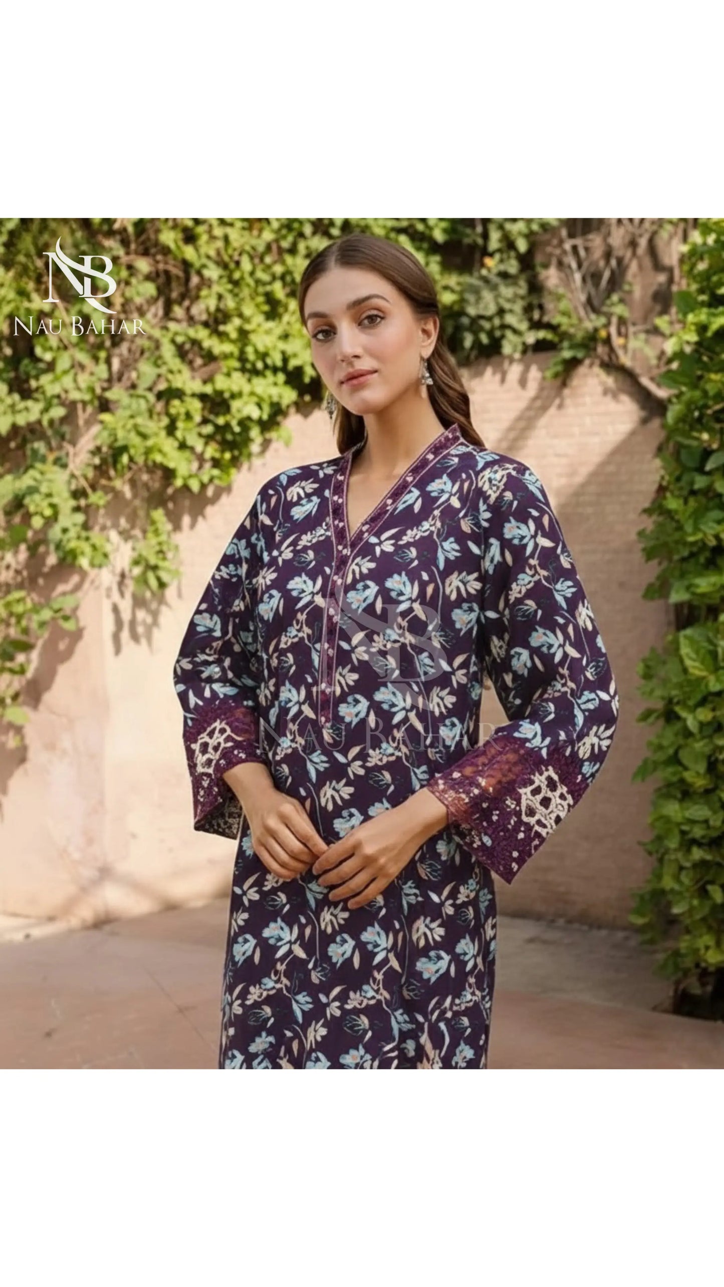 Vol-2 Khaddar Co Ords by Naubahar Embroidered Printed Khaddar 2 Piece - Winter Collection