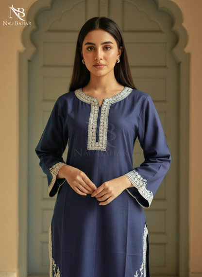ZB04 Embroidered Lawn 2 Piece Co-Ords Set