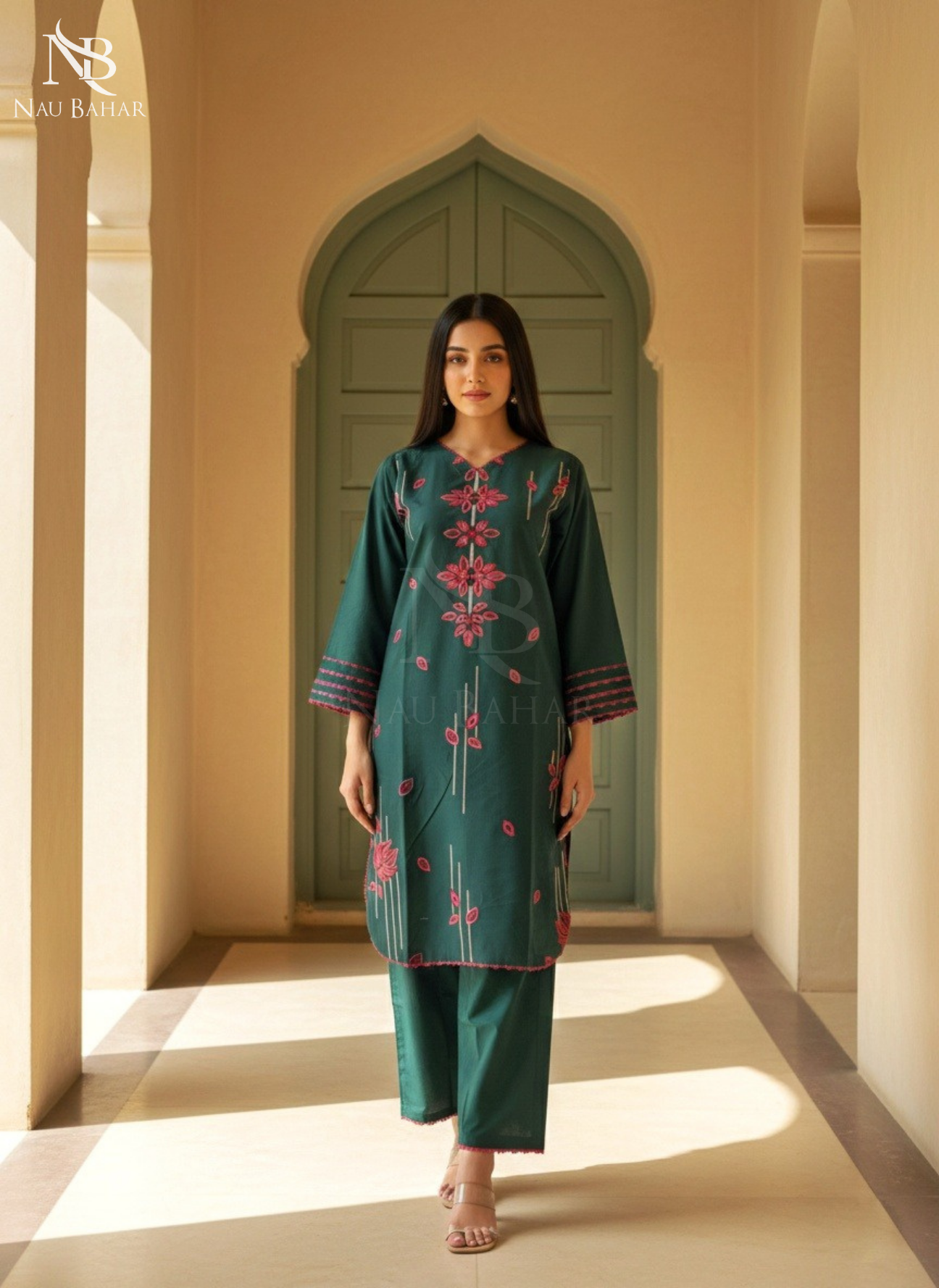 UG14 Embroidered Lawn 2 Piece Co-Ords Set