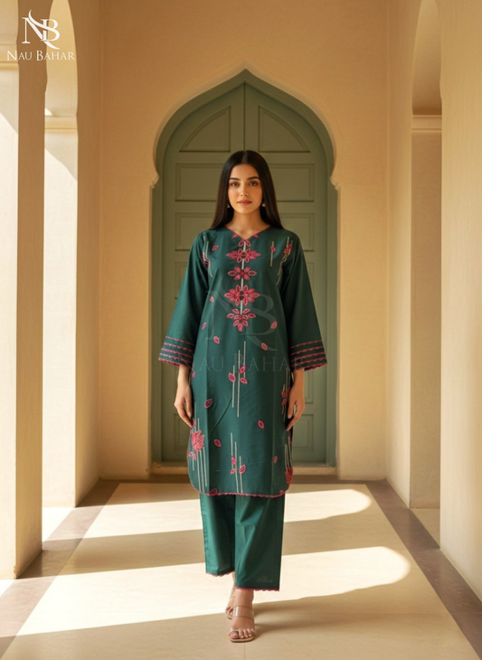 UG14 Embroidered Lawn 2 Piece Co-Ords Set