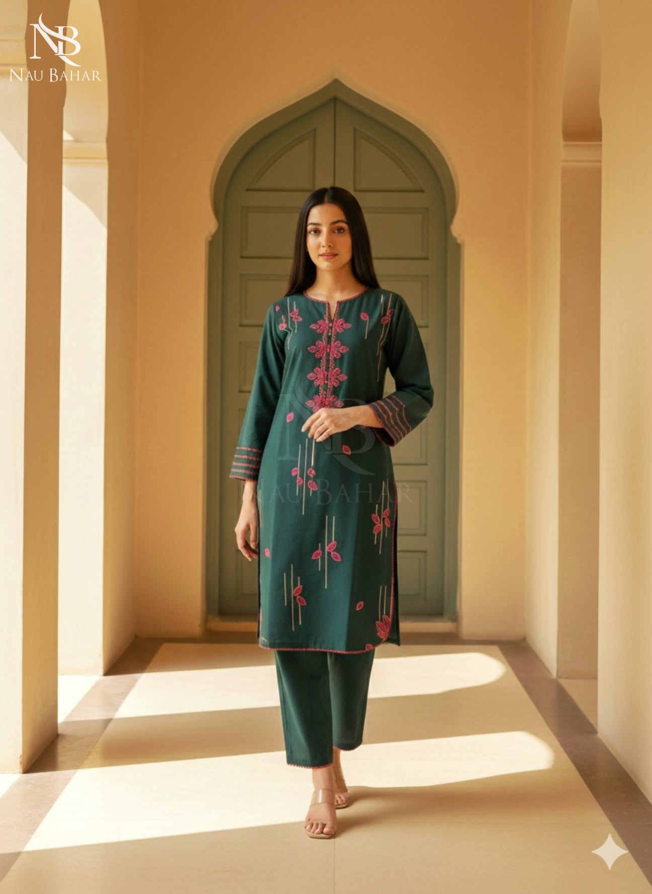 UG14 Embroidered Lawn 2 Piece Co-Ords Set