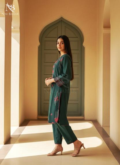 UG14 Embroidered Lawn 2 Piece Co-Ords Set