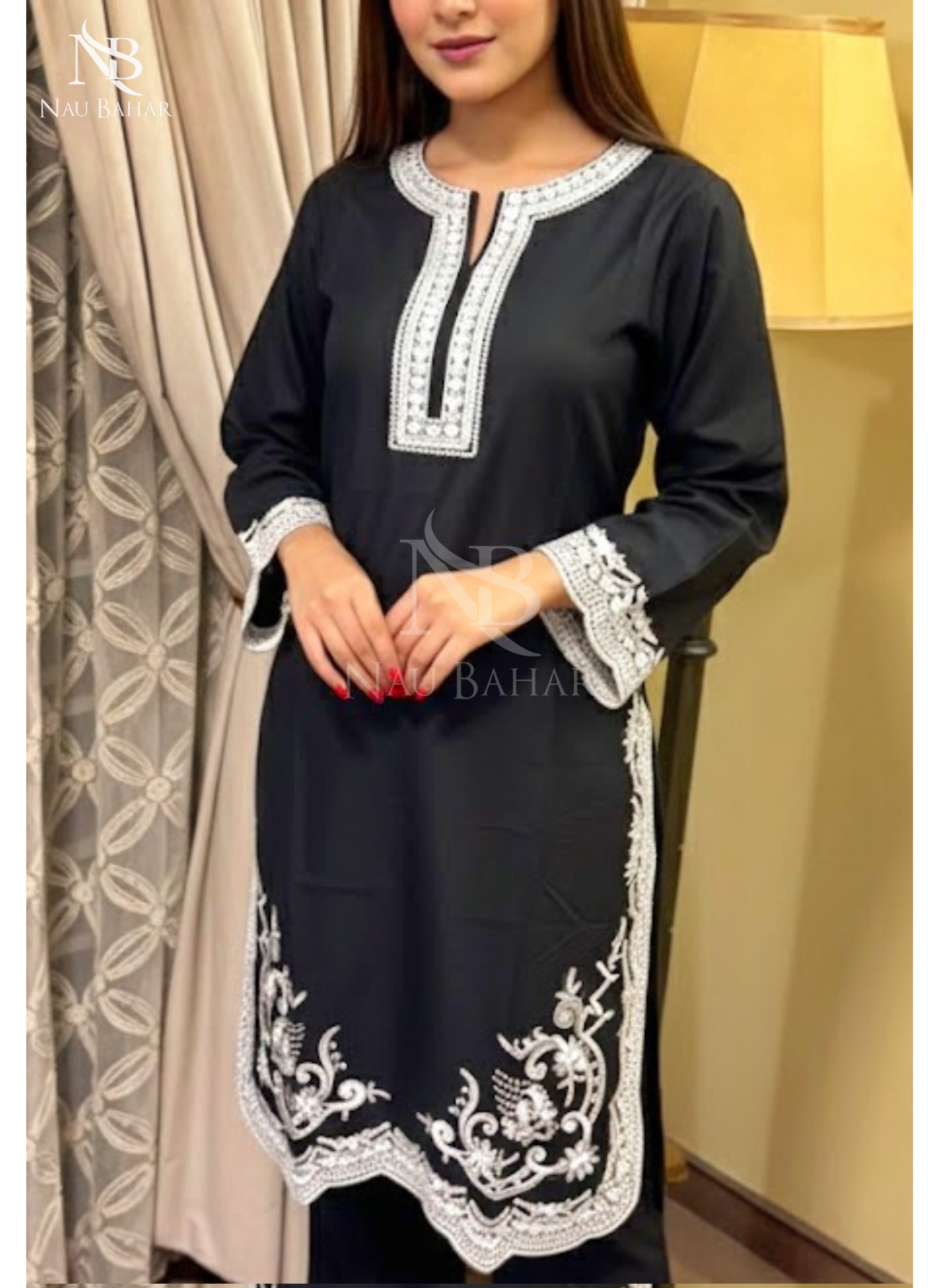 ZB04 Embroidered Lawn 2 Piece Co-Ords Set