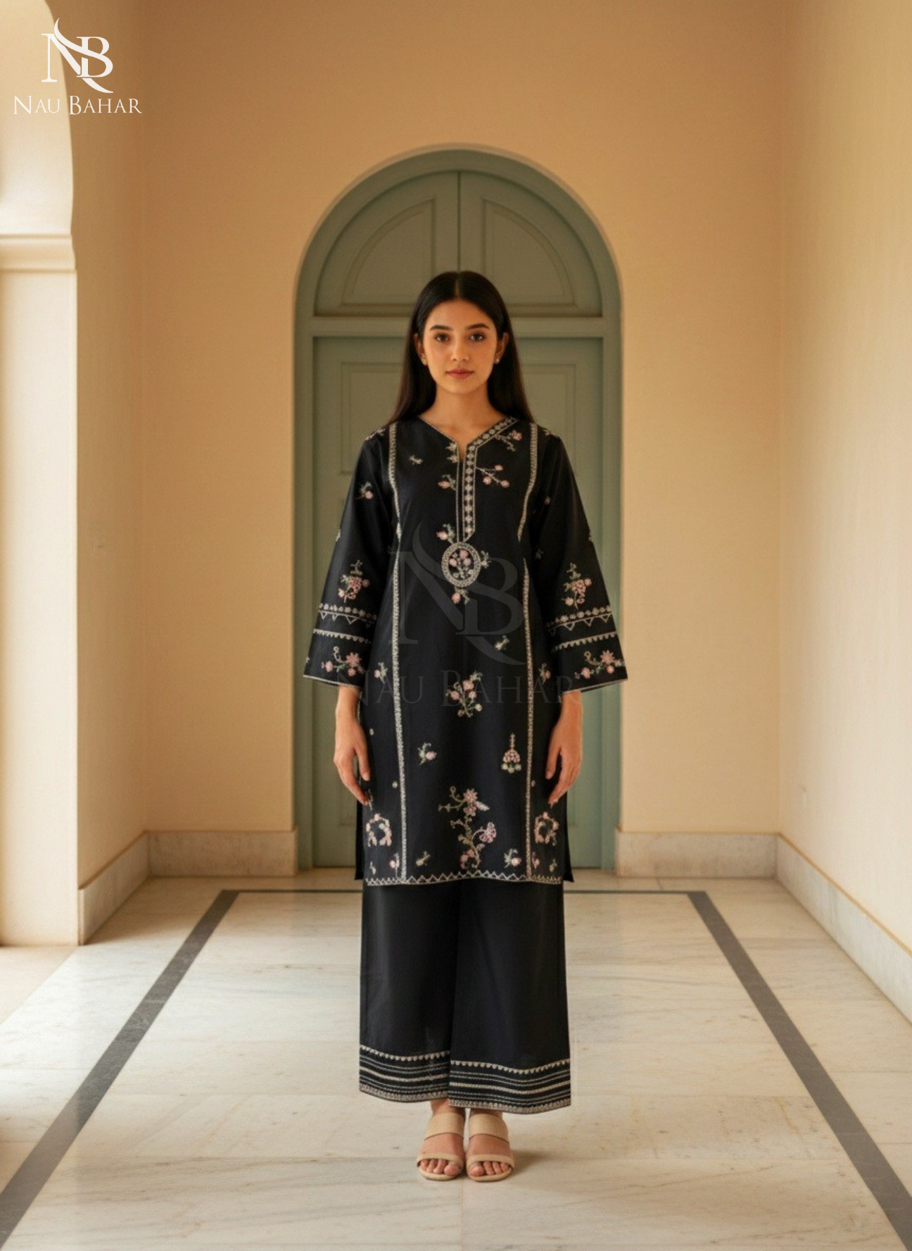 UG19 Embroidered Lawn 2 Piece Co-Ords Set