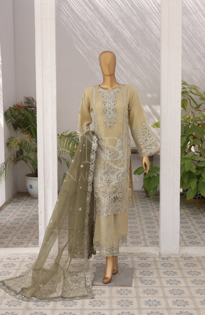 NB-10 Festive Formal Vol 4 Embroidered Organza Stitched 3 Piece Suit