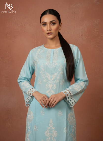 ZB07 Embroidered Lawn 2 Piece Co-Ords Set