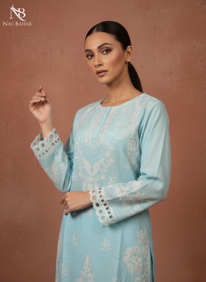 ZB07 Embroidered Lawn 2 Piece Co-Ords Set