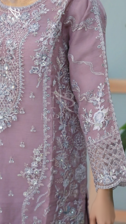 NB-21 Festive Formal Vol 3 Embroidered Organza Stitched 3 Piece Suit