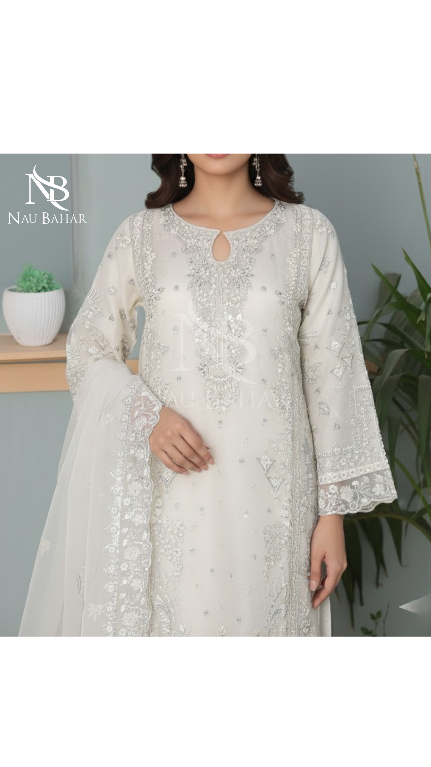 NB-21 Festive Formal Vol 2 Embroidered Organza Stitched 3 Piece Suit