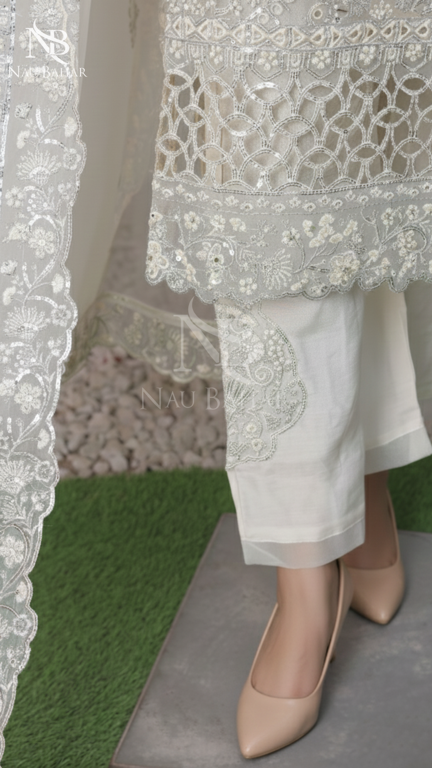 NB-21 Festive Formal Vol 2 Embroidered Organza Stitched 3 Piece Suit
