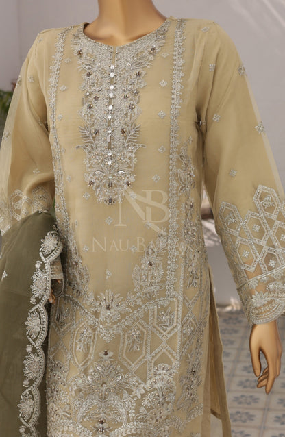 NB-10 Festive Formal Vol 4 Embroidered Organza Stitched 3 Piece Suit