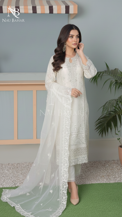 NB-21 Festive Formal Vol 2 Embroidered Organza Stitched 3 Piece Suit