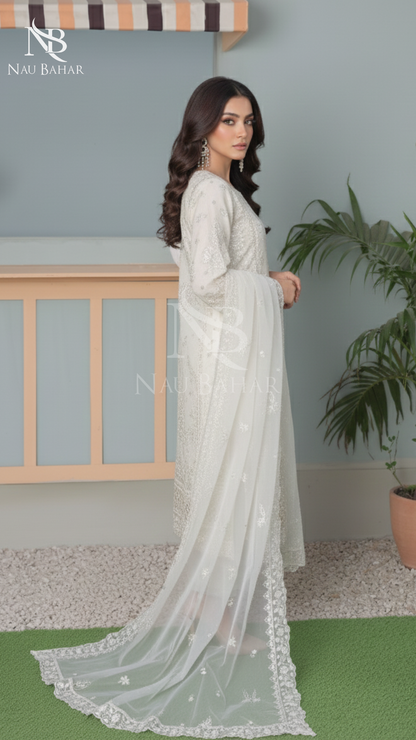 NB-21 Festive Formal Vol 2 Embroidered Organza Stitched 3 Piece Suit