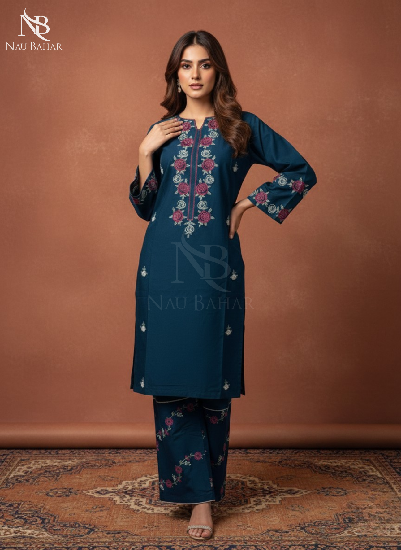 UG20 Embroidered Lawn 2 Piece Co-Ords Set
