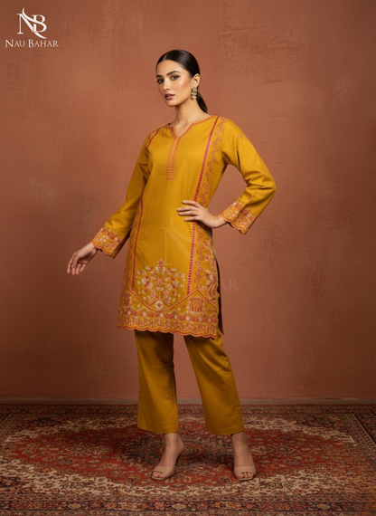 ZB03 Embroidered Lawn 2 Piece Co-Ords Set