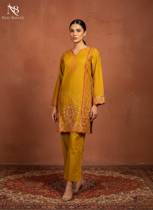 ZB03 Embroidered Lawn 2 Piece Co-Ords Set