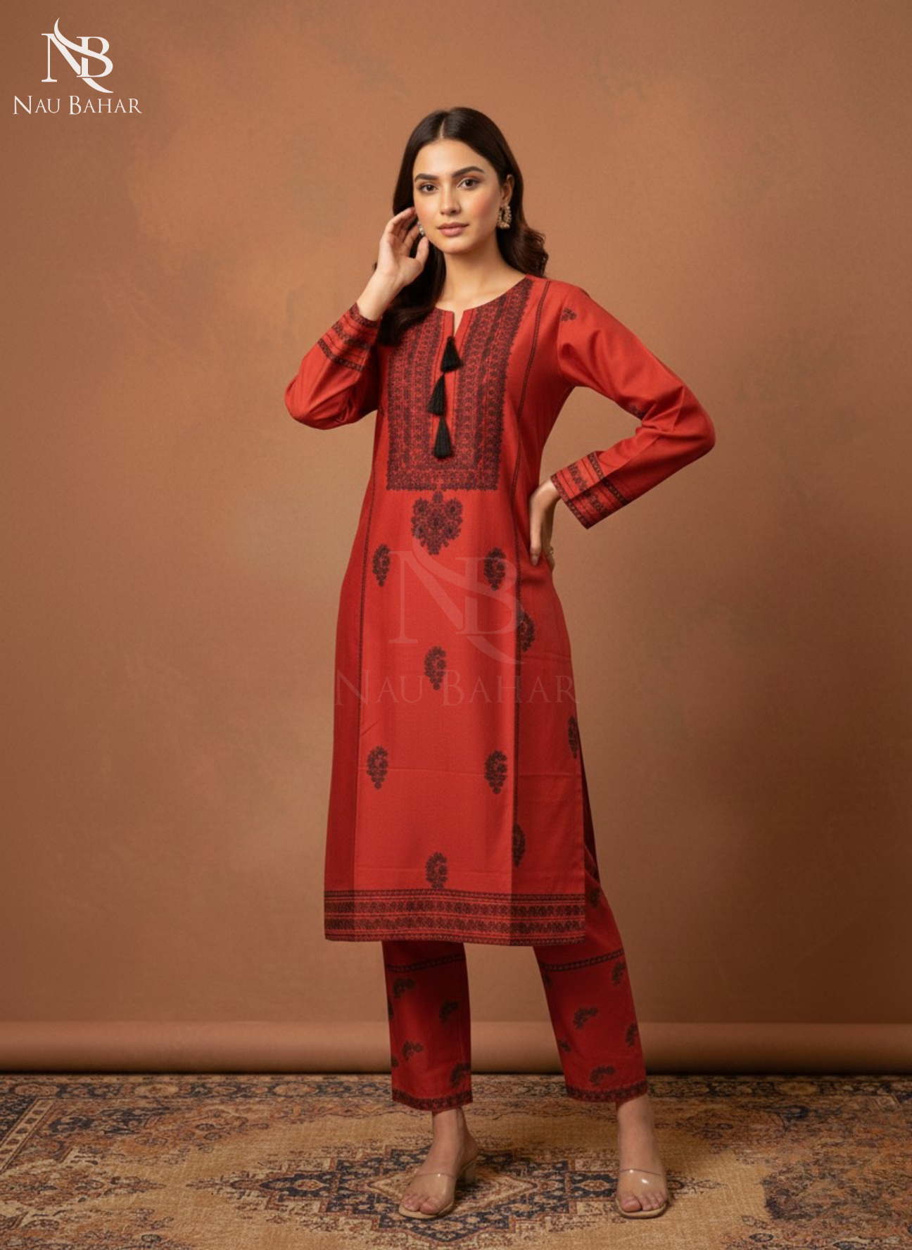 UG27 Embroidered Lawn 2 Piece Co-Ords Set