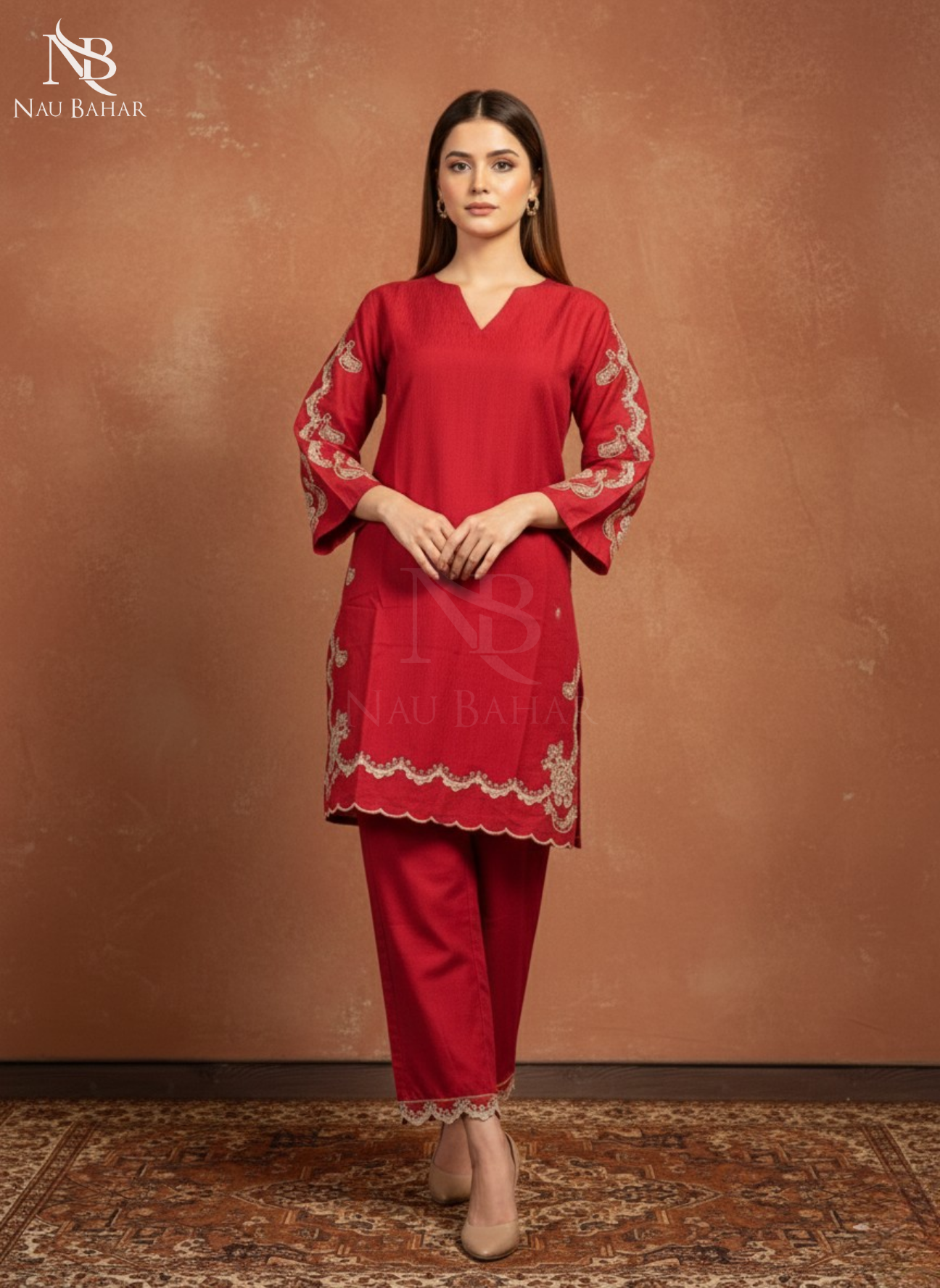 LP06 Embroidered Lawn 2 Piece Co-Ords Set