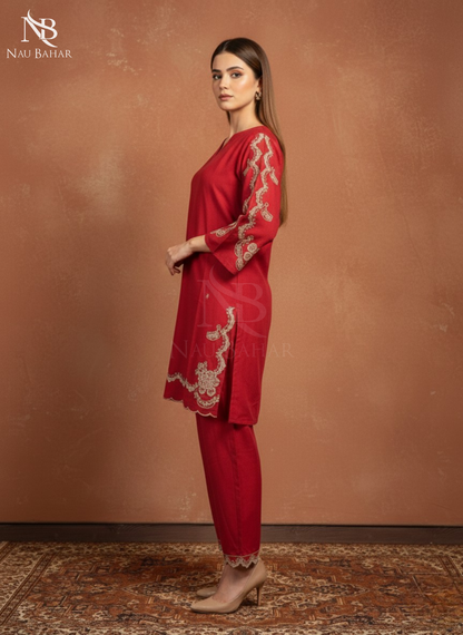 LP06 Embroidered Lawn 2 Piece Co-Ords Set