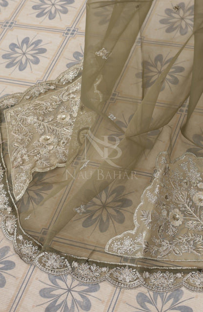 NB-10 Festive Formal Vol 4 Embroidered Organza Stitched 3 Piece Suit